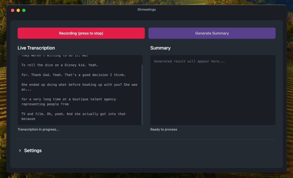 Designing the desktop app