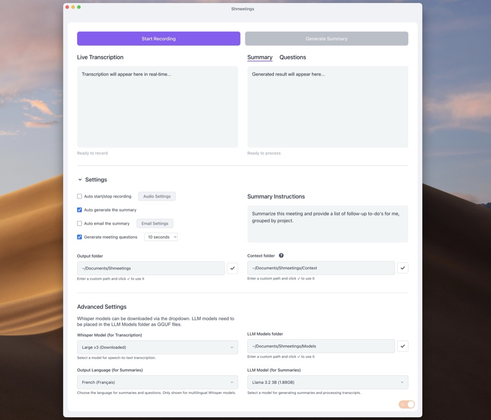 Shmeetings Light Mode